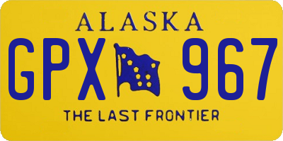 AK license plate GPX967