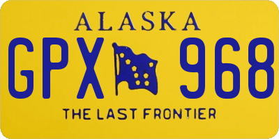 AK license plate GPX968
