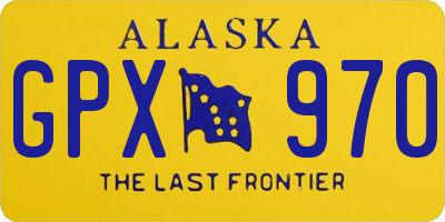 AK license plate GPX970