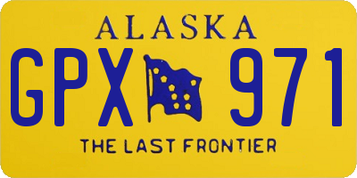 AK license plate GPX971