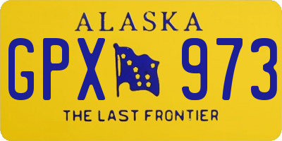 AK license plate GPX973