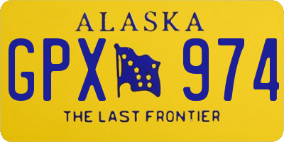 AK license plate GPX974