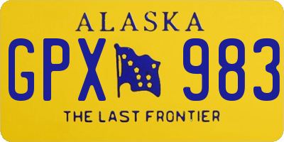 AK license plate GPX983