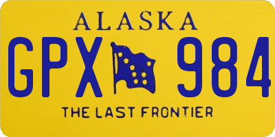 AK license plate GPX984