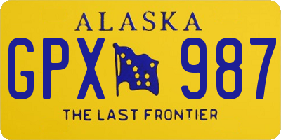 AK license plate GPX987