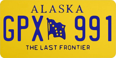 AK license plate GPX991