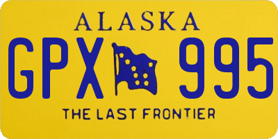 AK license plate GPX995