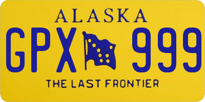 AK license plate GPX999