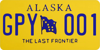 AK license plate GPY001