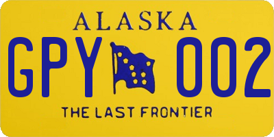 AK license plate GPY002