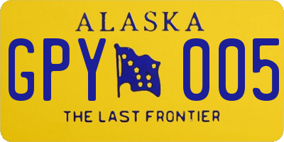AK license plate GPY005