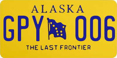 AK license plate GPY006