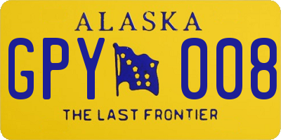 AK license plate GPY008