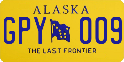 AK license plate GPY009