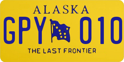 AK license plate GPY010