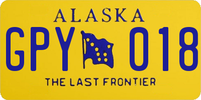 AK license plate GPY018