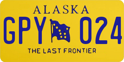 AK license plate GPY024