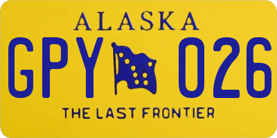 AK license plate GPY026