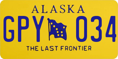 AK license plate GPY034