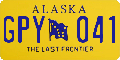 AK license plate GPY041
