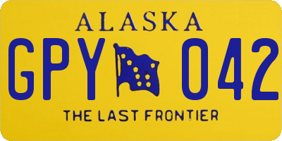AK license plate GPY042