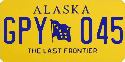 AK license plate GPY045