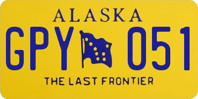 AK license plate GPY051