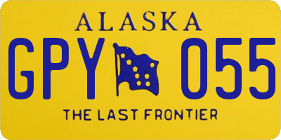 AK license plate GPY055
