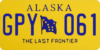 AK license plate GPY061