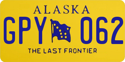 AK license plate GPY062