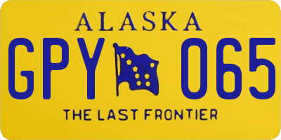 AK license plate GPY065