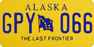 AK license plate GPY066