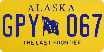 AK license plate GPY067