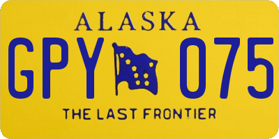 AK license plate GPY075
