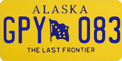 AK license plate GPY083