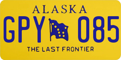 AK license plate GPY085