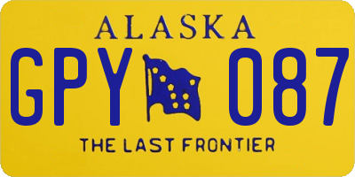 AK license plate GPY087