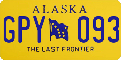 AK license plate GPY093