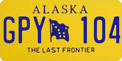 AK license plate GPY104