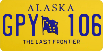 AK license plate GPY106