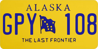AK license plate GPY108