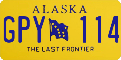 AK license plate GPY114