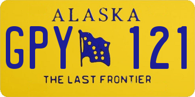 AK license plate GPY121