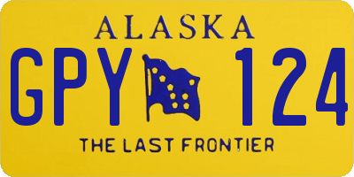 AK license plate GPY124