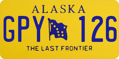 AK license plate GPY126