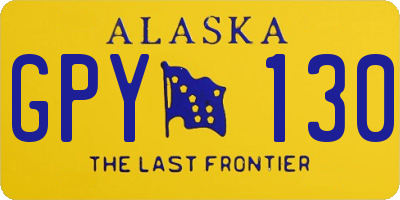 AK license plate GPY130