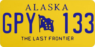 AK license plate GPY133