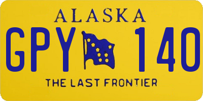 AK license plate GPY140