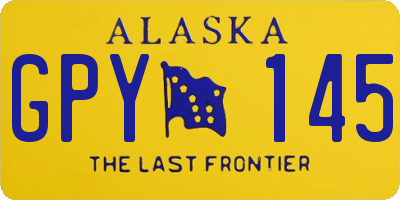 AK license plate GPY145