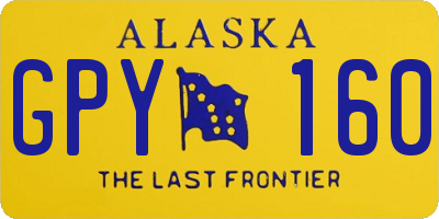 AK license plate GPY160